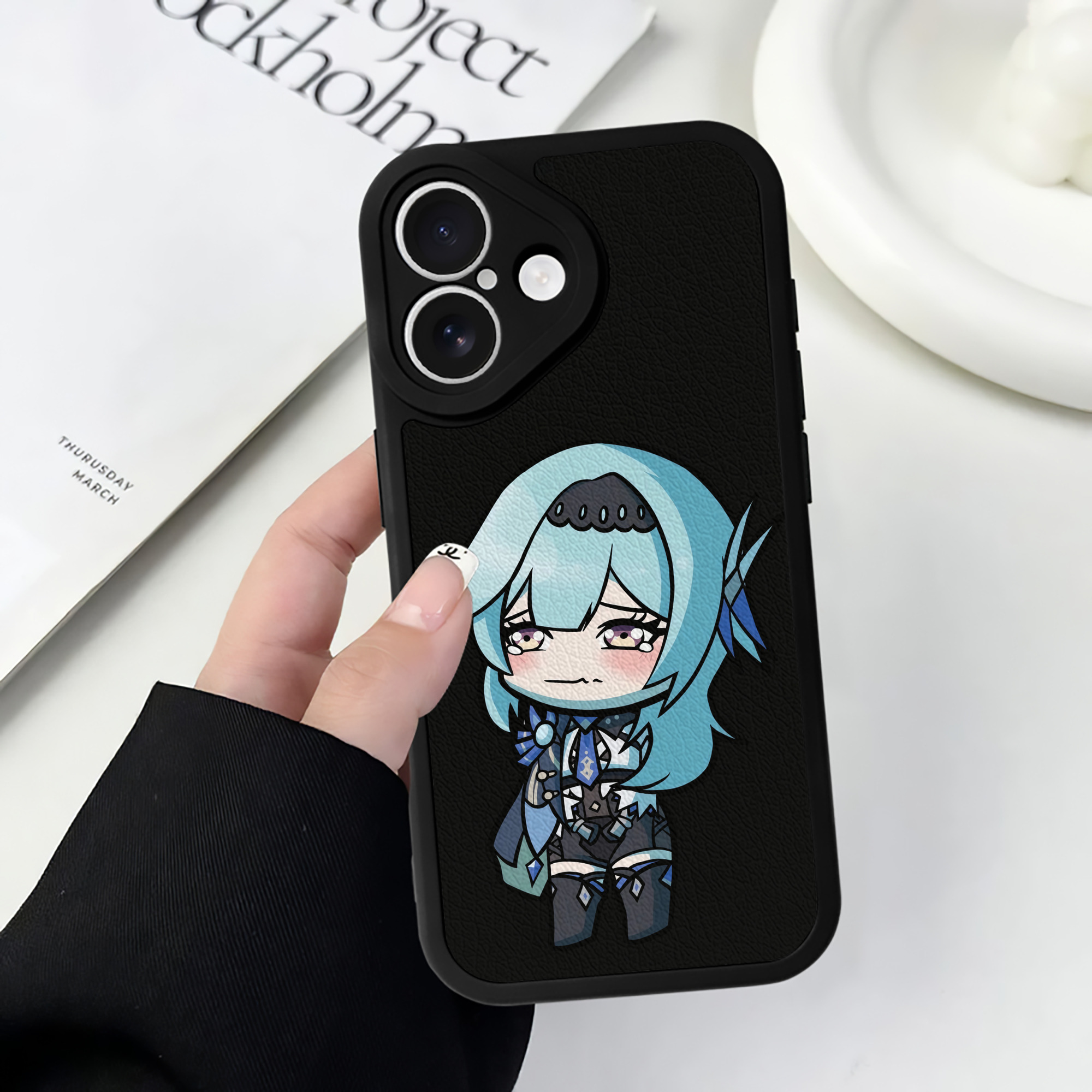 げんし神 优菈 ゆうら genshin Yūra 【iPhone 16シリーズ対応】シリコンスマホケース（レザー調） 材質：シリコン